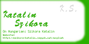 katalin szikora business card